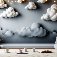 Décorer un plafond pour les jours de pluie intérieure